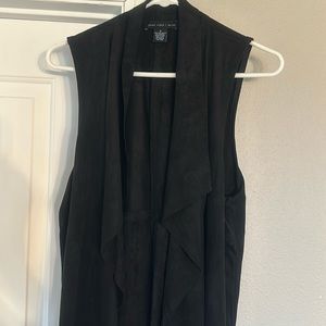 Women’s Black Suede Vest